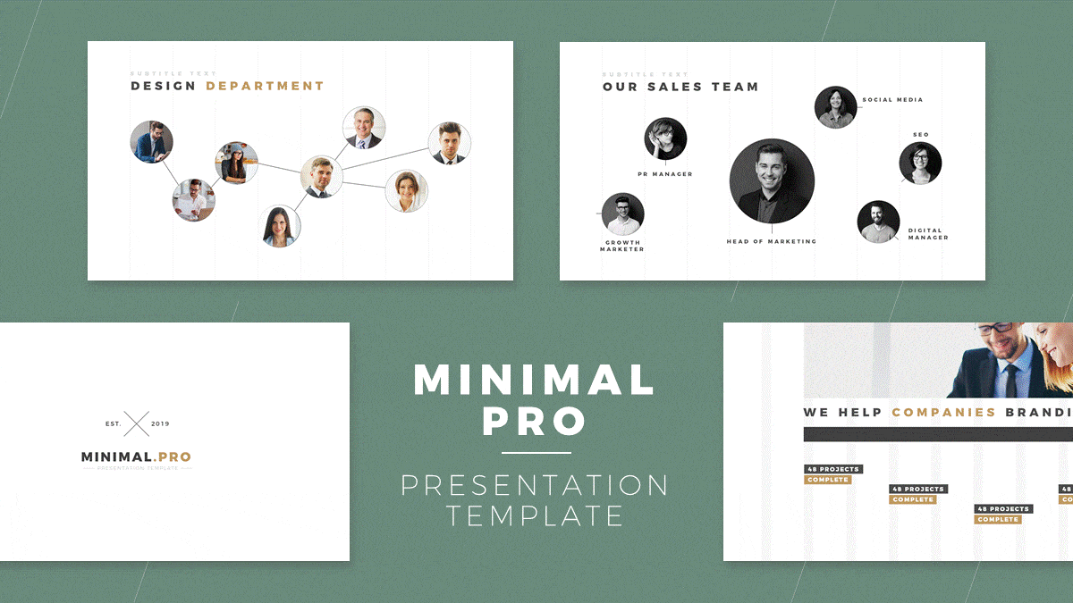Minimal Pro Presentation Template cover 2